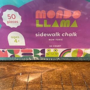 Mondo Llama Sidewalk Chalk - 50 Pieces, Purple and Green